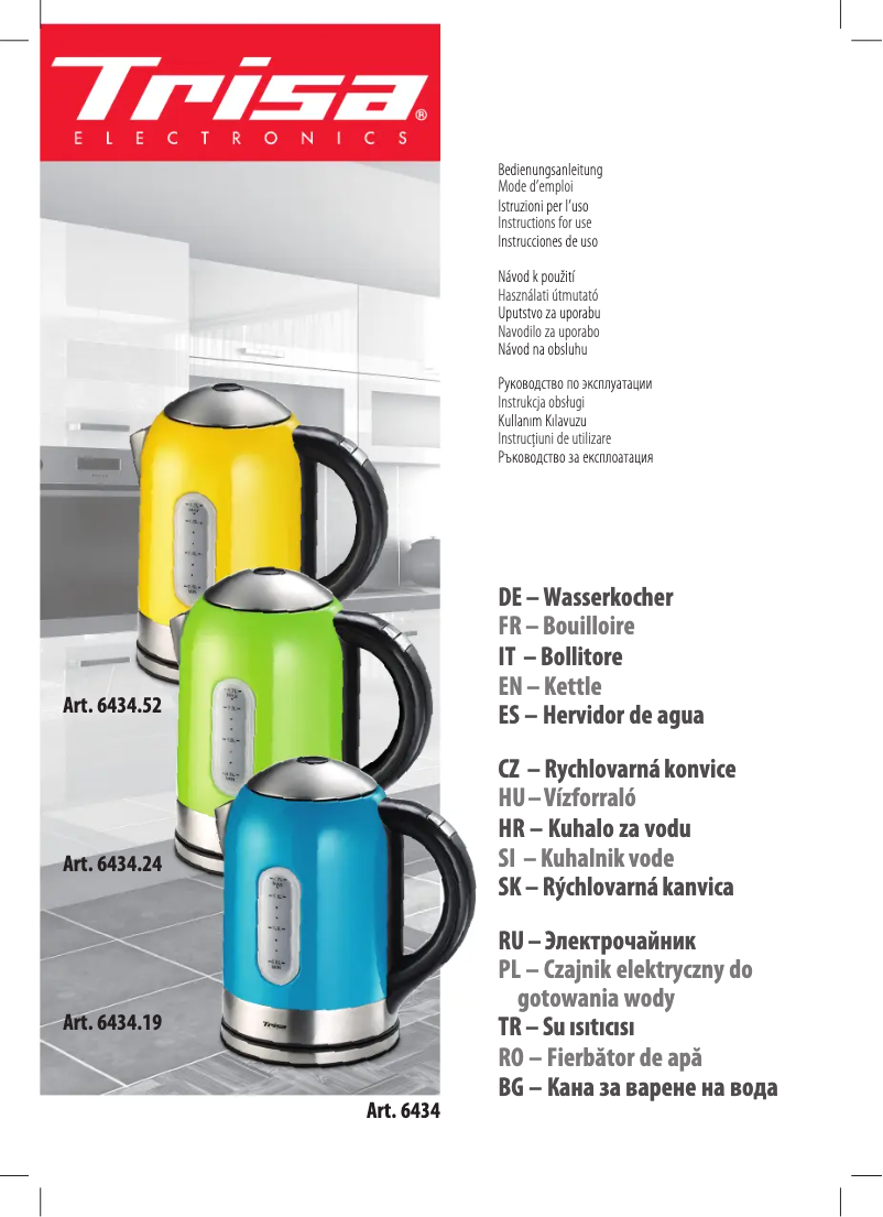Page 1 of the manual User Manual Trisa Vario Control 6434.52