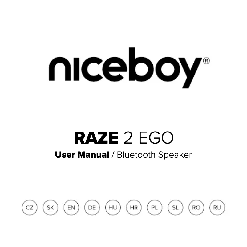 Page 1 of the manual User Manual Niceboy RAZE 2 ego