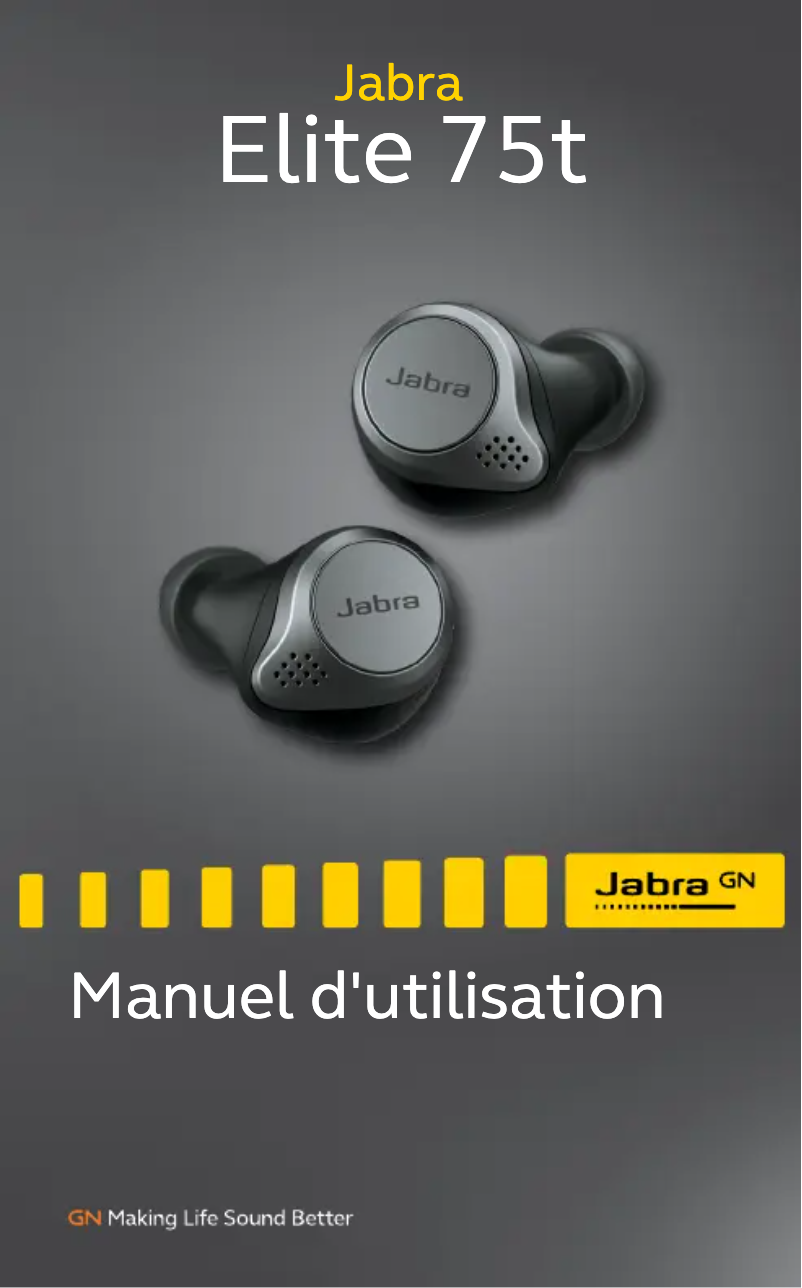 Page 1 de la notice Manuel utilisateur Jabra Elite 75t