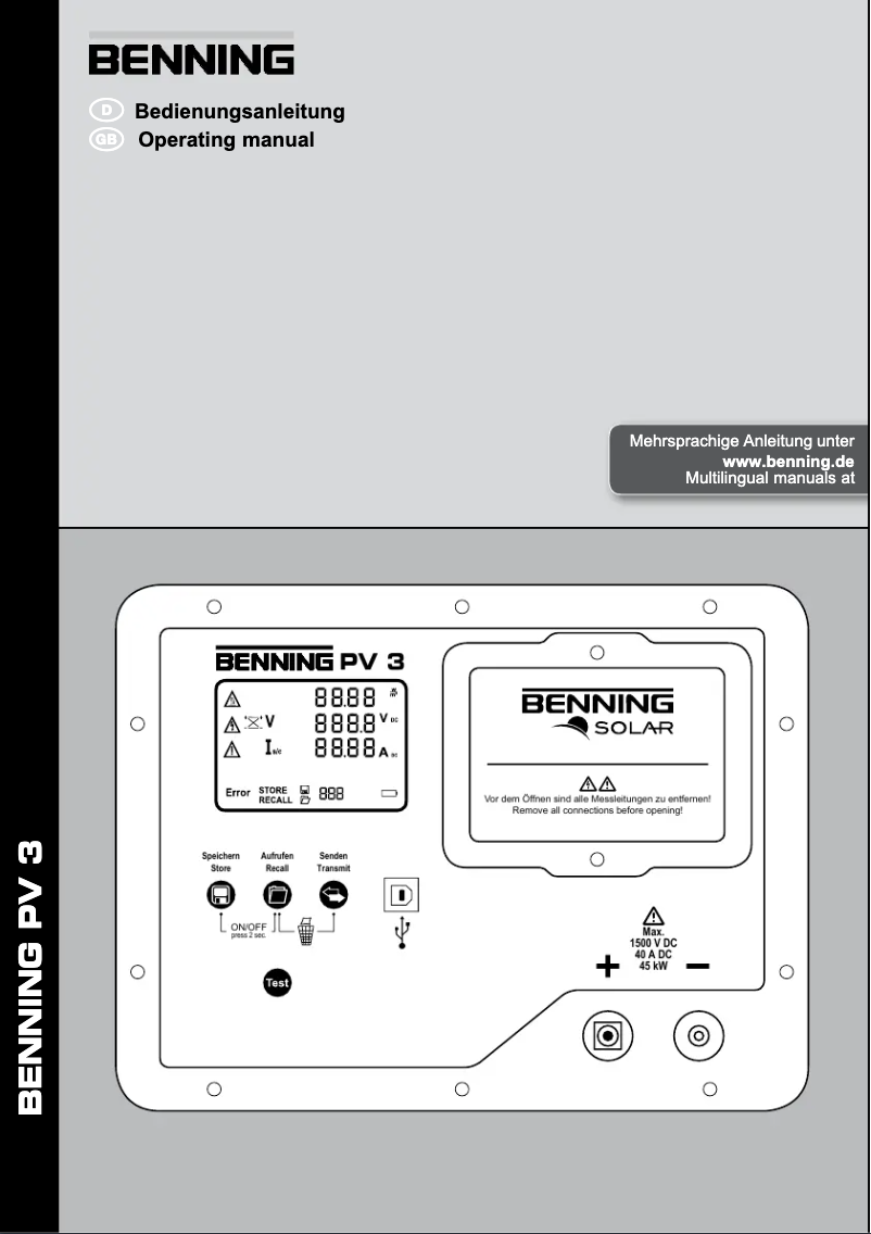 First page image of the manual for V 3