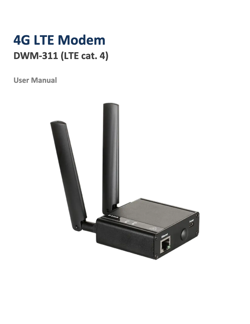 First page image of the manual for DWM-311