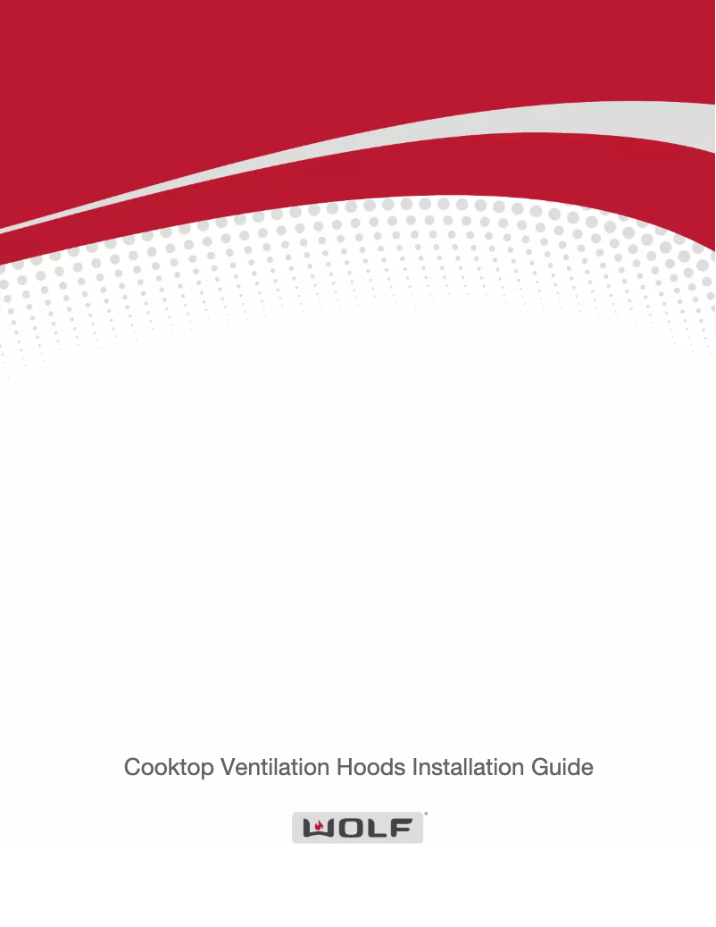 Page 1 of the manual Installation Guide Wolf VW36B