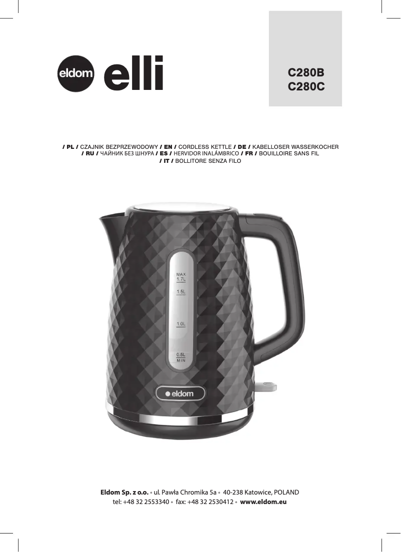 First page image of the manual for Elli C280C