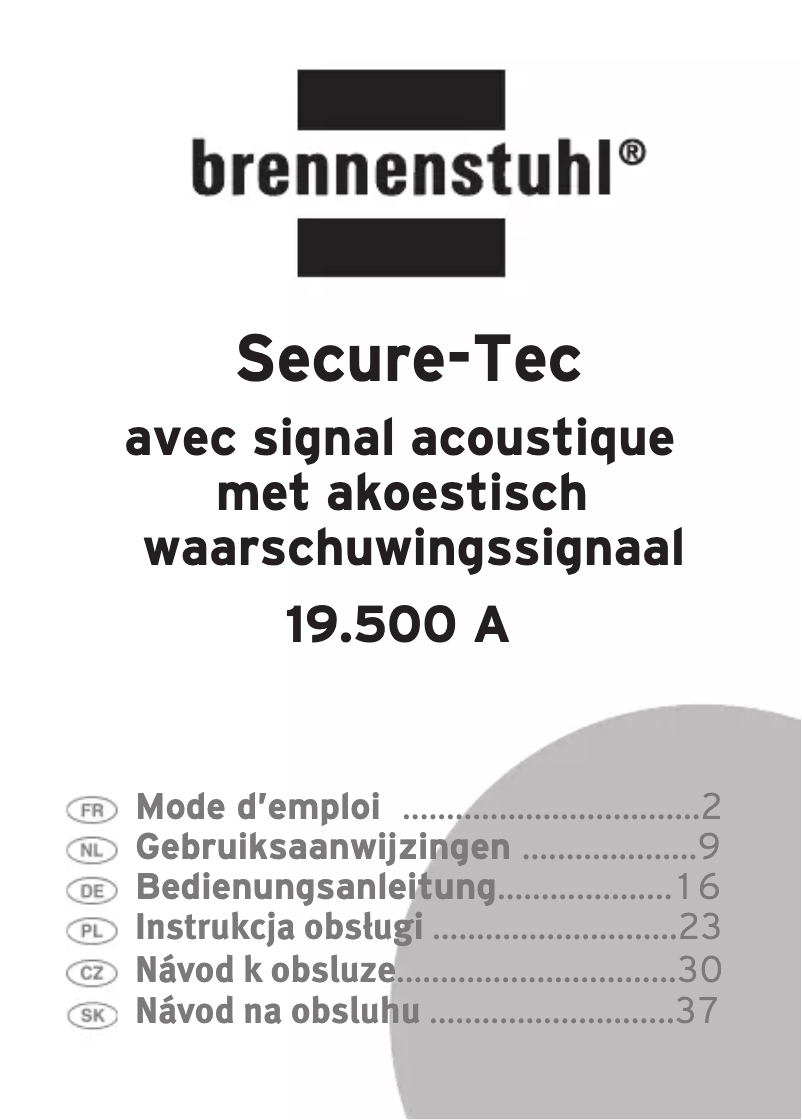 Image de la première page du manuel de l'appareil Secure-Tec