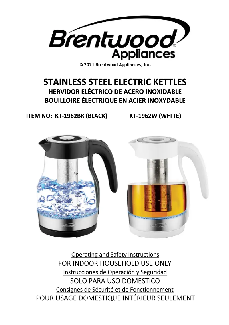 Page 1 of the manual User Manual Brentwood KT-1962W