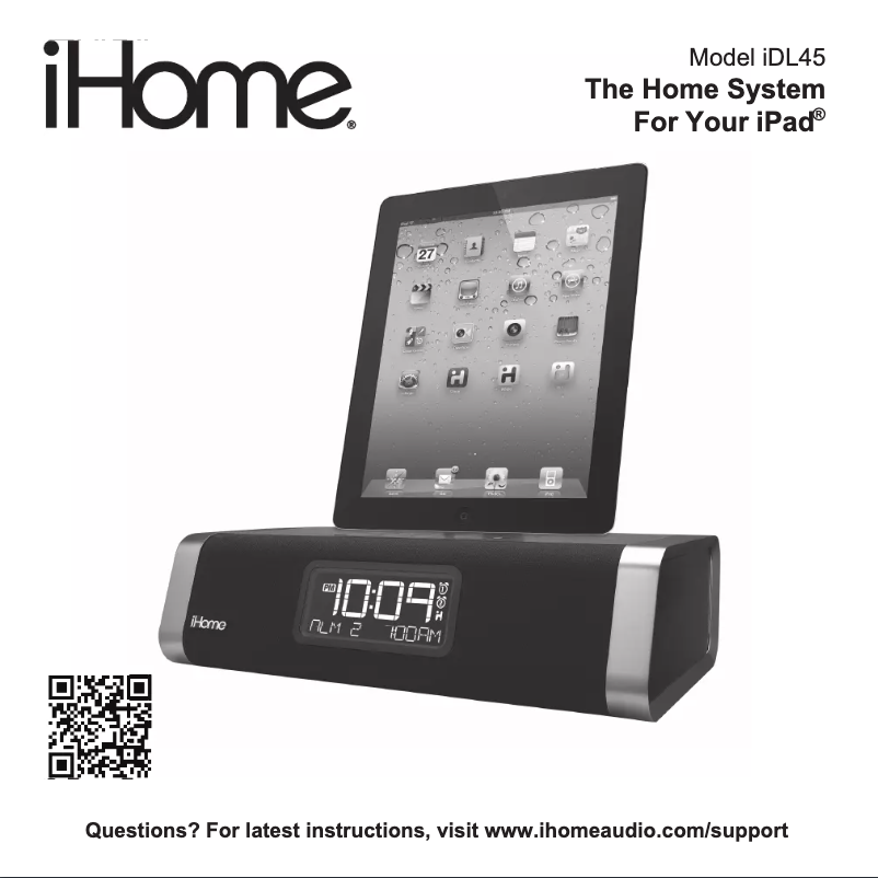 Page 1 of the manual User Manual iHome iDL45
