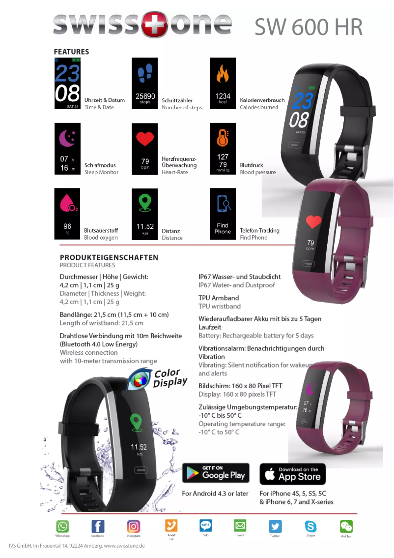 Page 1 of the manual User Manual Swisstone SW 600 HR