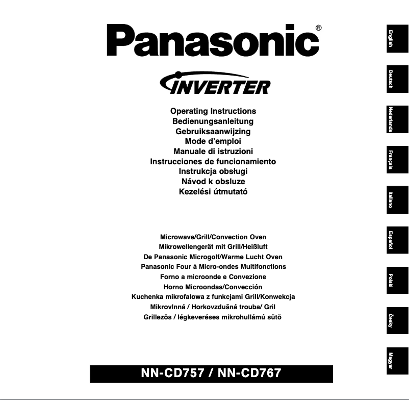 Page 1 of the manual User Manual Panasonic NN-CD767MEPG