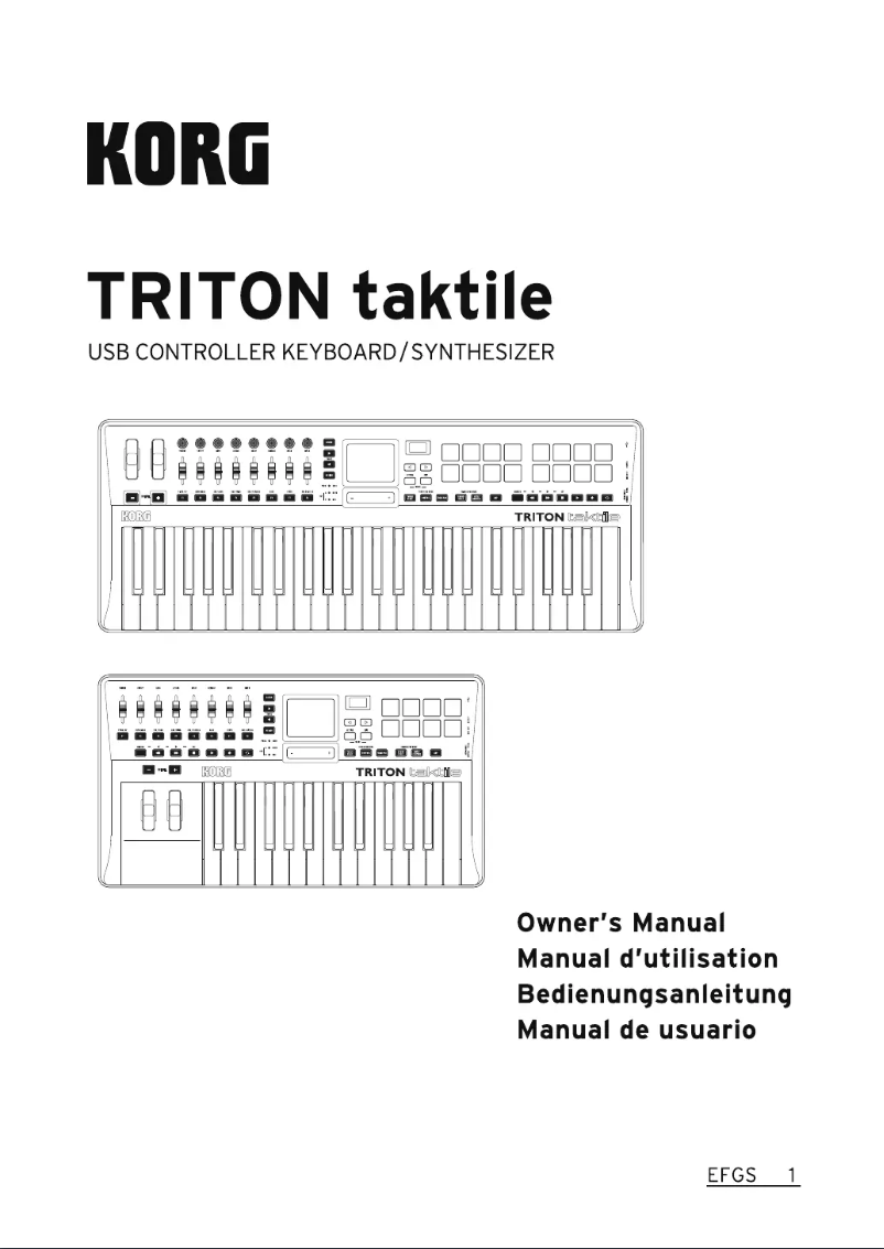 Page 1 of the manual User Manual Korg Taktile 49