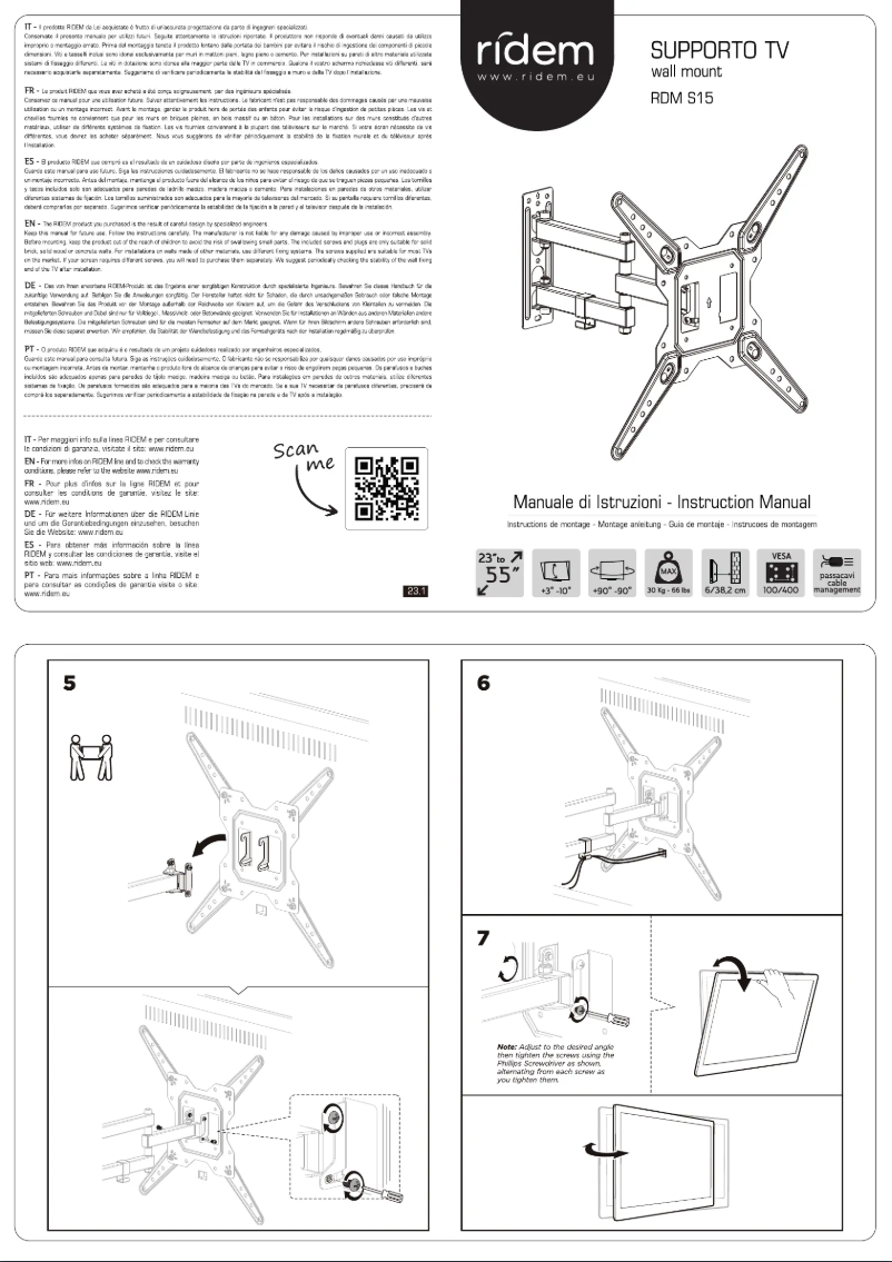 First page image of the manual for RDM S15