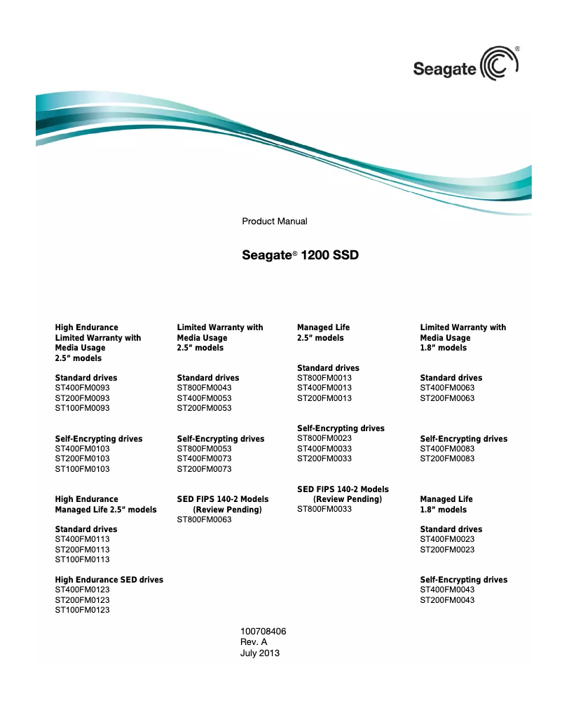 First page image of the manual for ST400FM0073