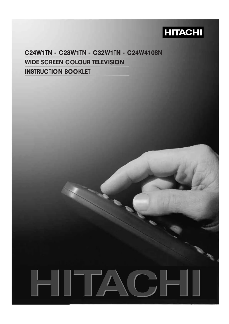 Page 1 of the manual User Manual Hitachi C32W1TN