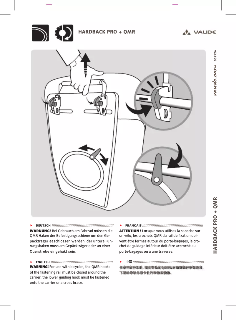 Page 1 of the manual User Manual Vaude Aqua Deluxe Single