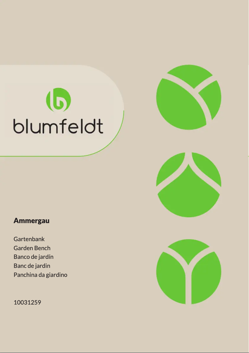 Page 1 of the manual User Manual Blumfeldt Ammergau