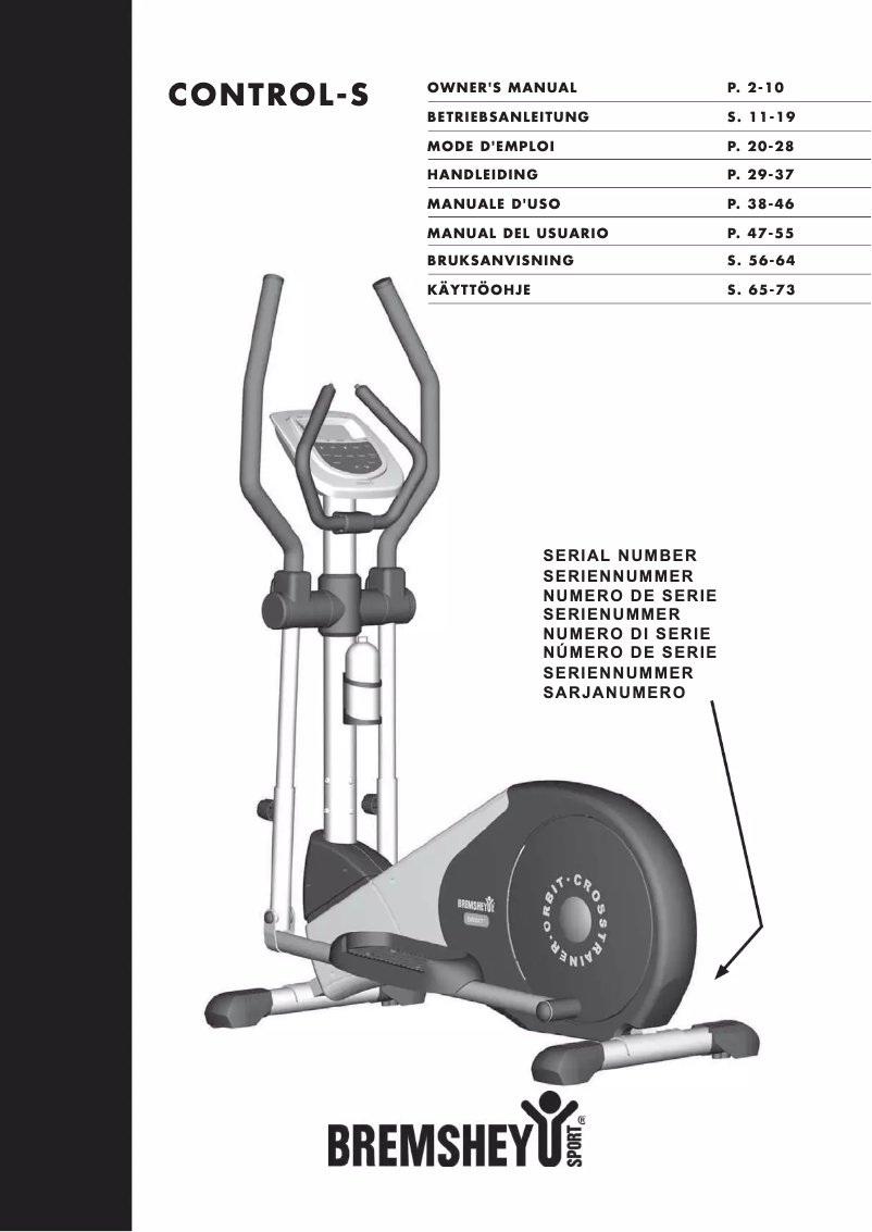 Image de la première page du manuel de l'appareil Orbit Control-S
