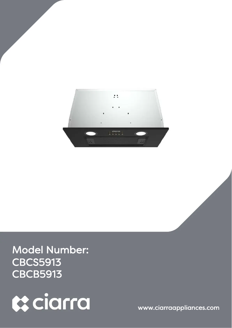 First page image of the manual for CBCS5913-S