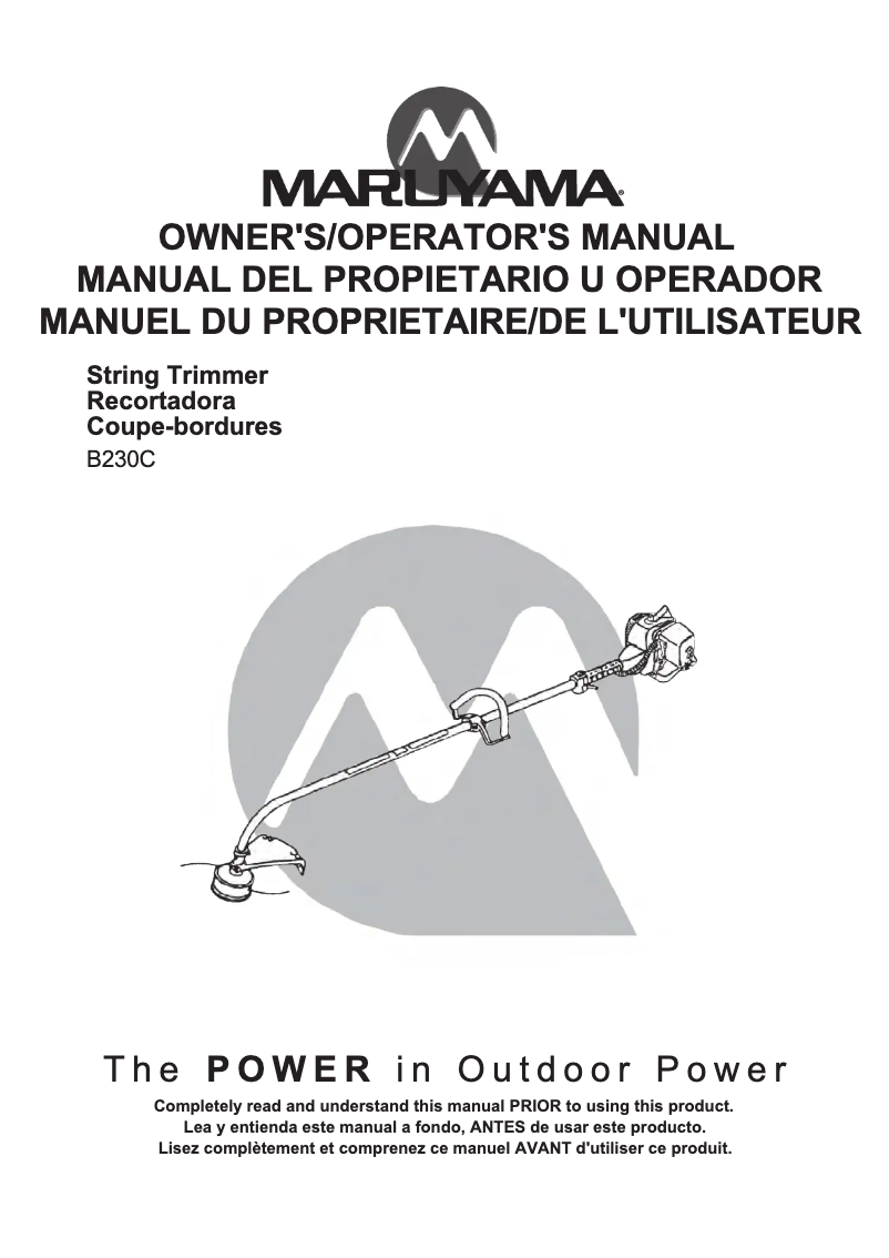 First page image of the manual for B230C