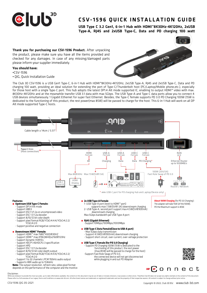 Image de la première page du manuel de l'appareil CSV-1596