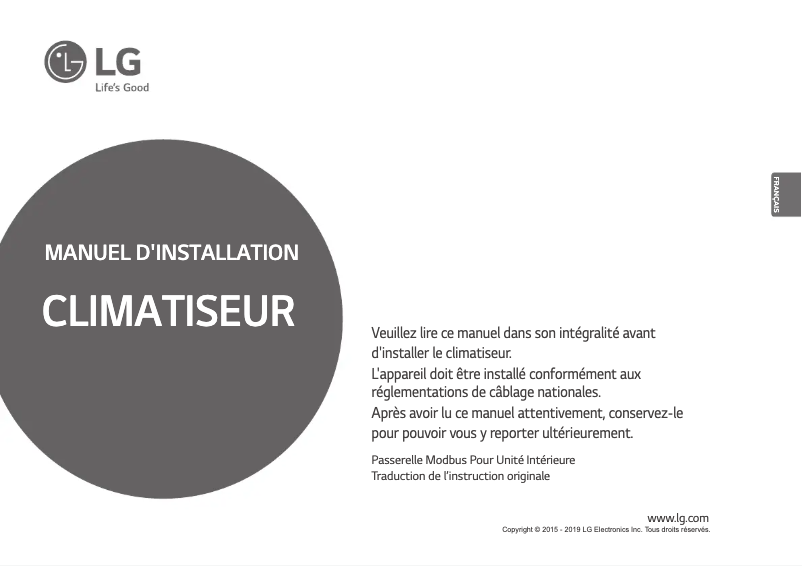 First page image of the manual for PDRYCB500