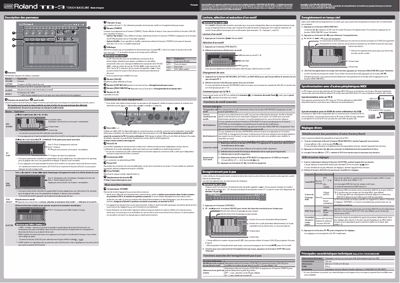 First page image of the manual for TB-3