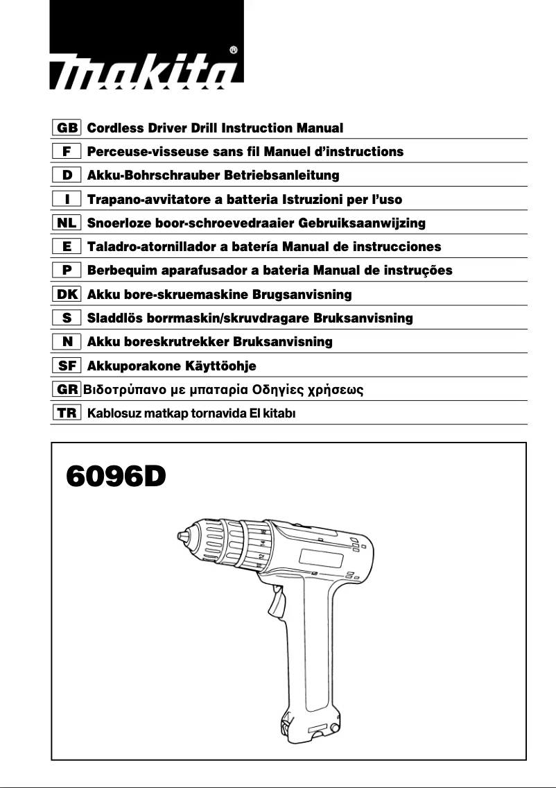 Page 1 of the manual User Manual Makita 6096D