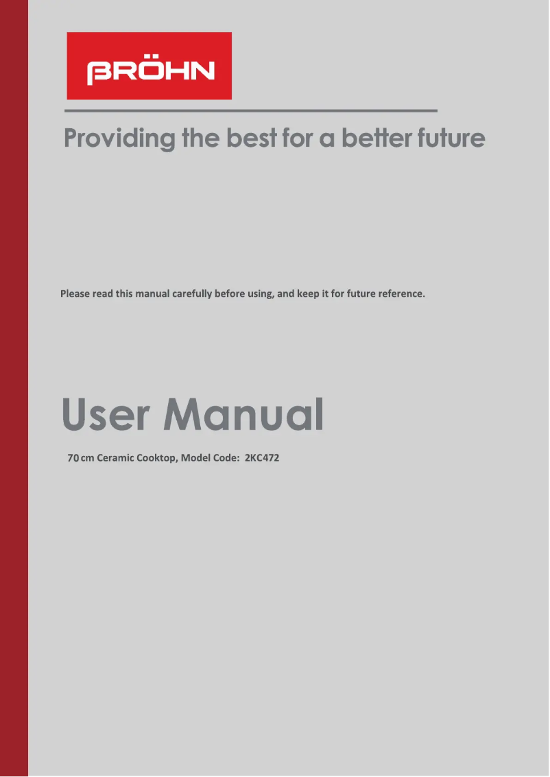 Page 1 of the manual User Manual Bröhn 2KC472