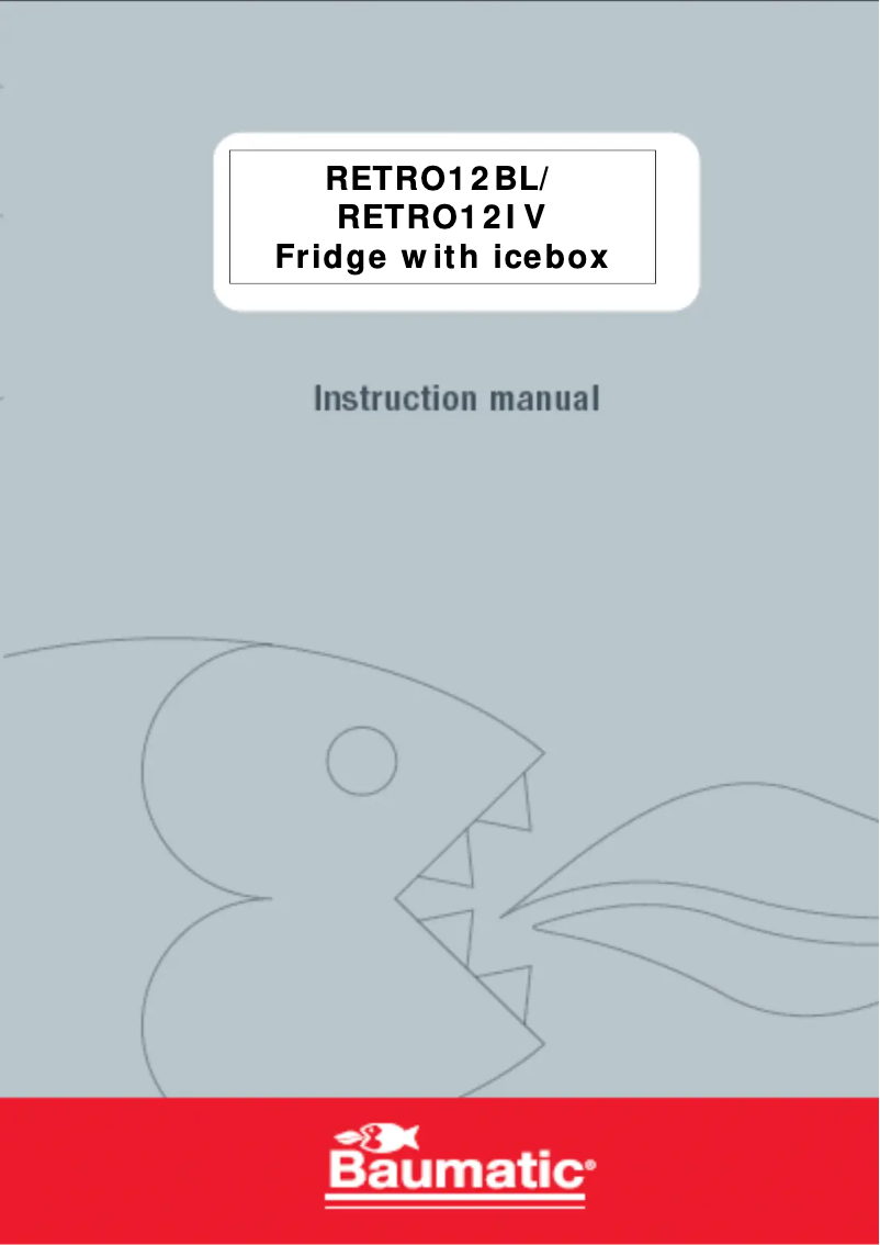 First page image of the manual for RETRO12BL