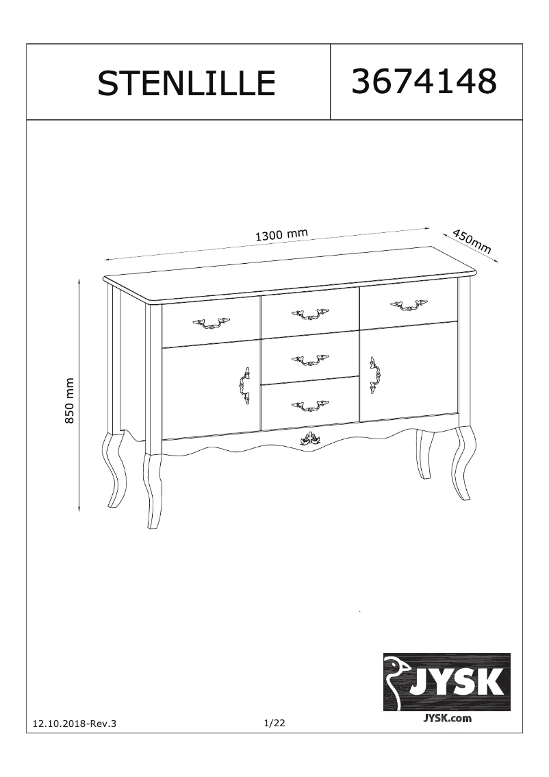 First page image of the manual for STENLILLE