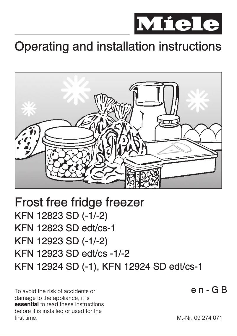 First page image of the manual for KFN 12923 SD