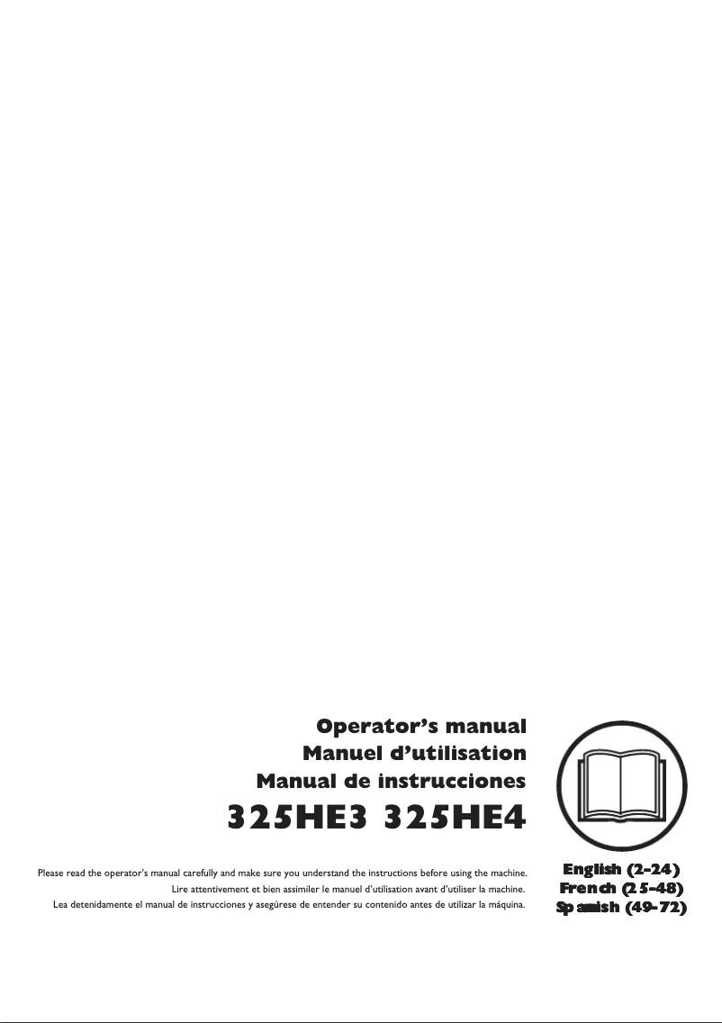 Page 1 of the manual User Manual Husqvarna 325HE4