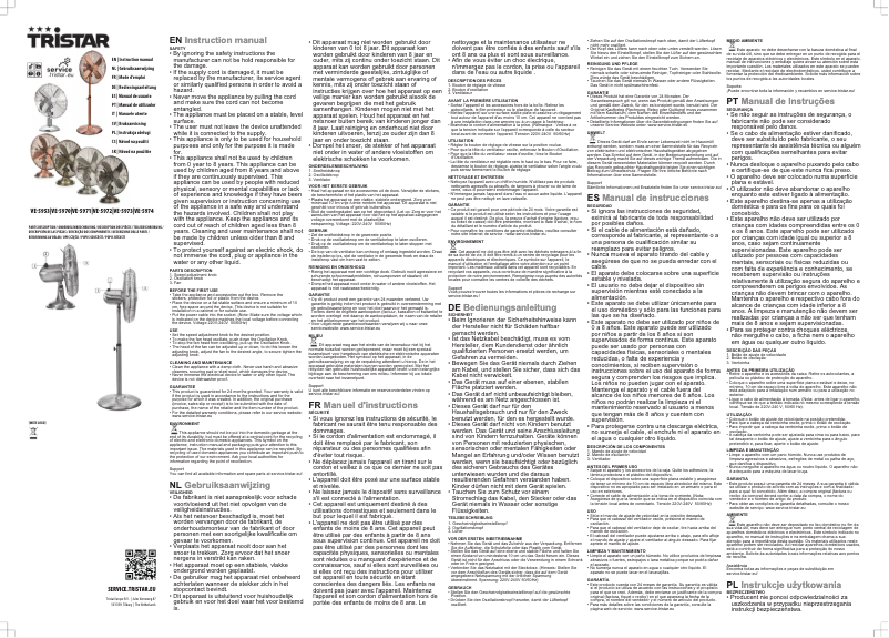 First page image of the manual for VE-5973