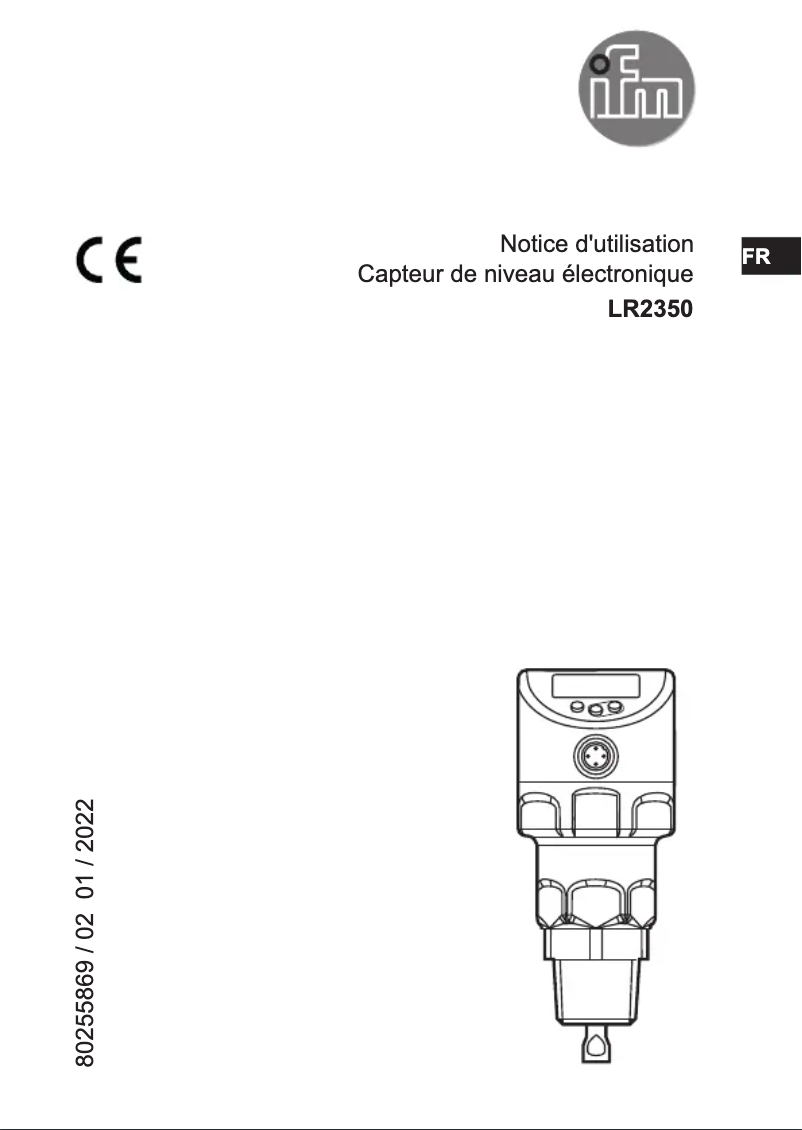 Page 1 of the manual User Manual IFM LR2350