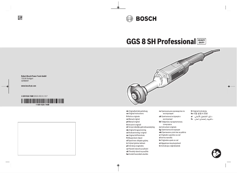 Page 1 of the manual User Manual Bosch GGS 8 SH