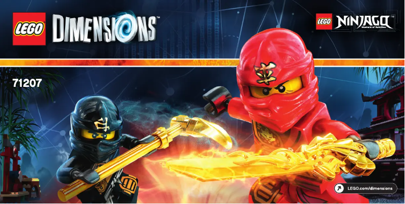 First page image of the manual for NINJAGO Team Pack 71207