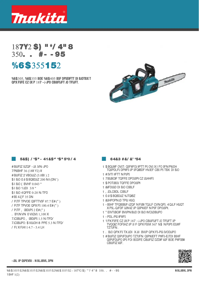 First page image of the manual for DUC355PT2