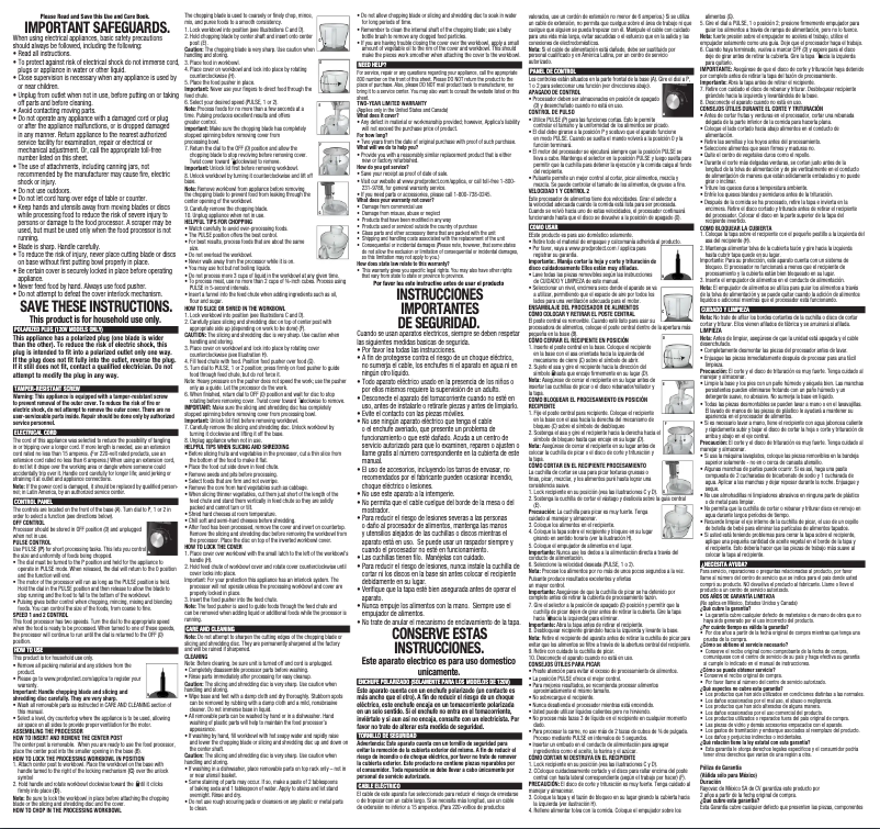 Page 1 of the manual User Manual Black & Decker FP1140BD