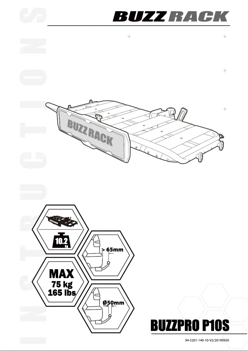 Page 1 of the manual User Manual Buzz Rack Buzzpro P10S