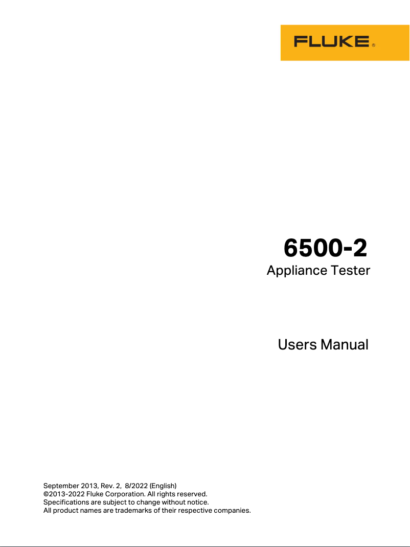 First page image of the manual for 6500-2