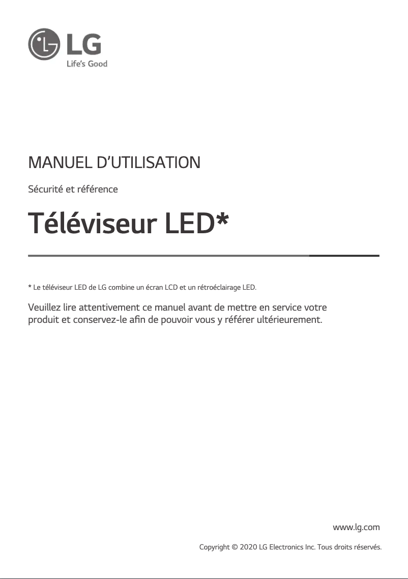 Page 1 of the manual User Manual LG 49UN7240PVG