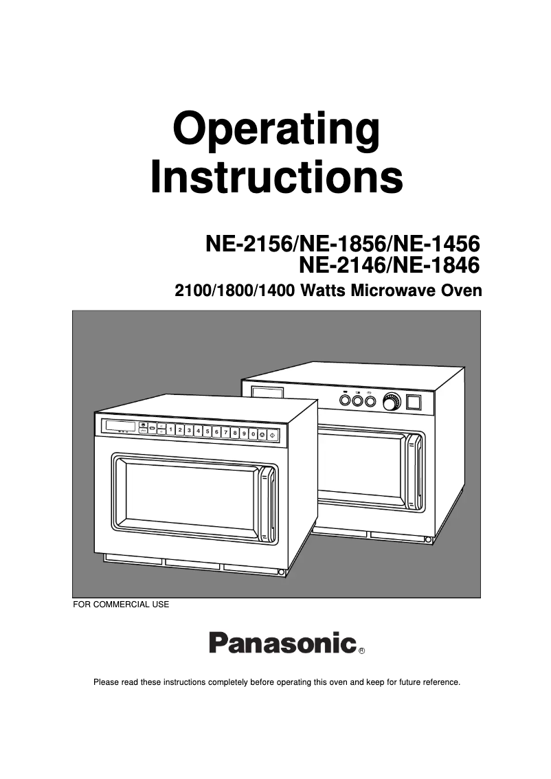 Page 1 of the manual User Manual Panasonic NE-2156