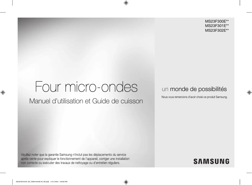 Page 1 of the manual User Manual Samsung MS23F301EAS