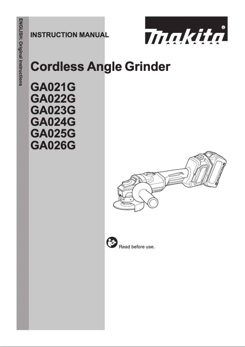 First page image of the manual for GA023GD203