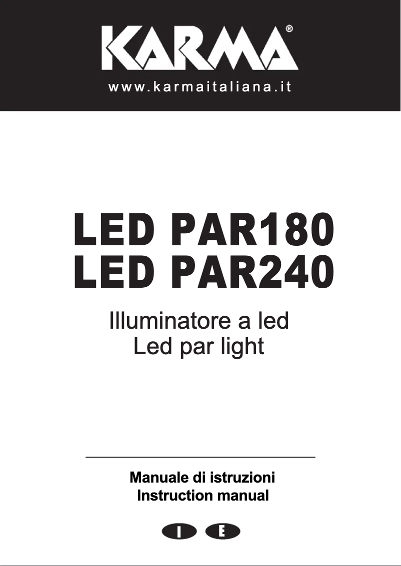First page image of the manual for LED PAR240