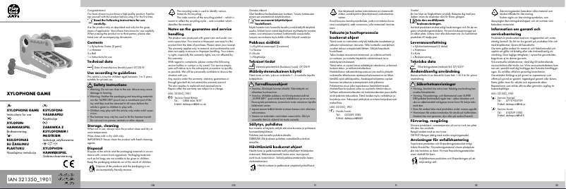 First page image of the manual for IAN 321350