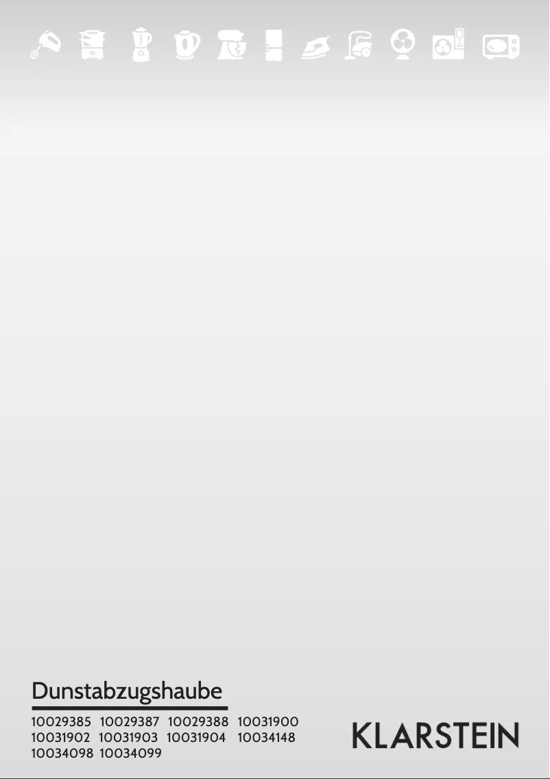 First page image of the manual for 10034099