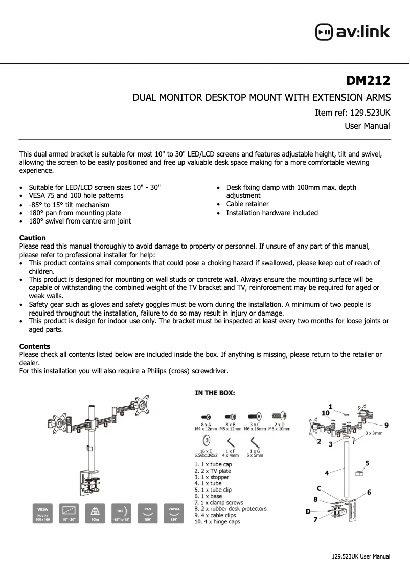 Image de la première page du manuel de l'appareil DM212