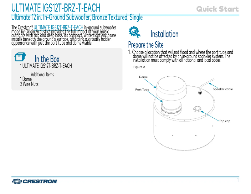 Image de la première page du manuel de l'appareil Ultimate IGS12T-BRZ-T-EACH