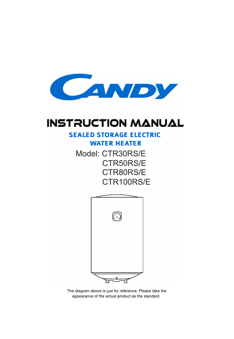 First page image of the manual for CTR80RS/E