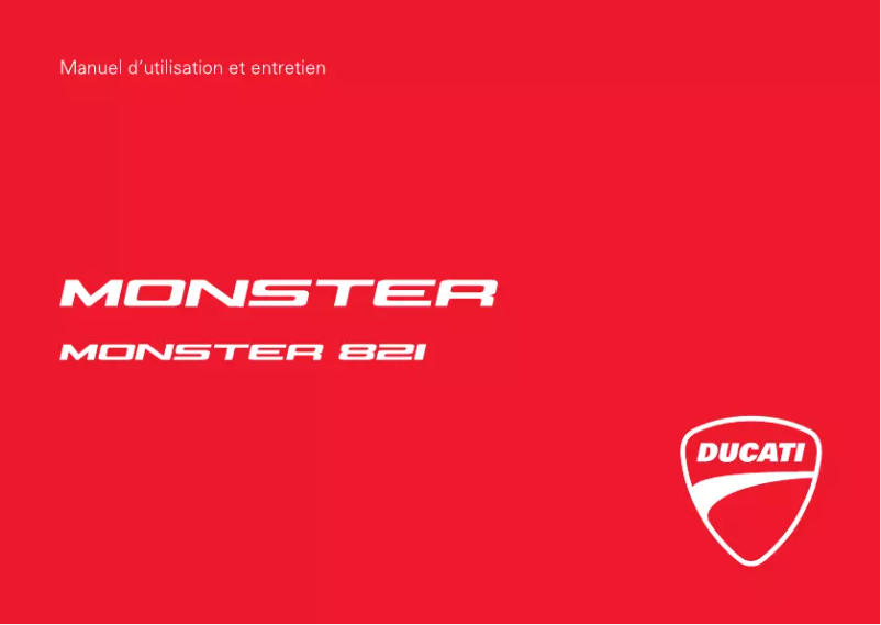 First page image of the manual for Monster 821 Stripe (2017)
