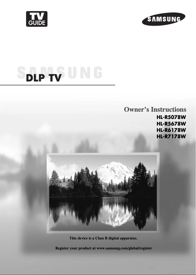 First page image of the manual for HL-R6178W